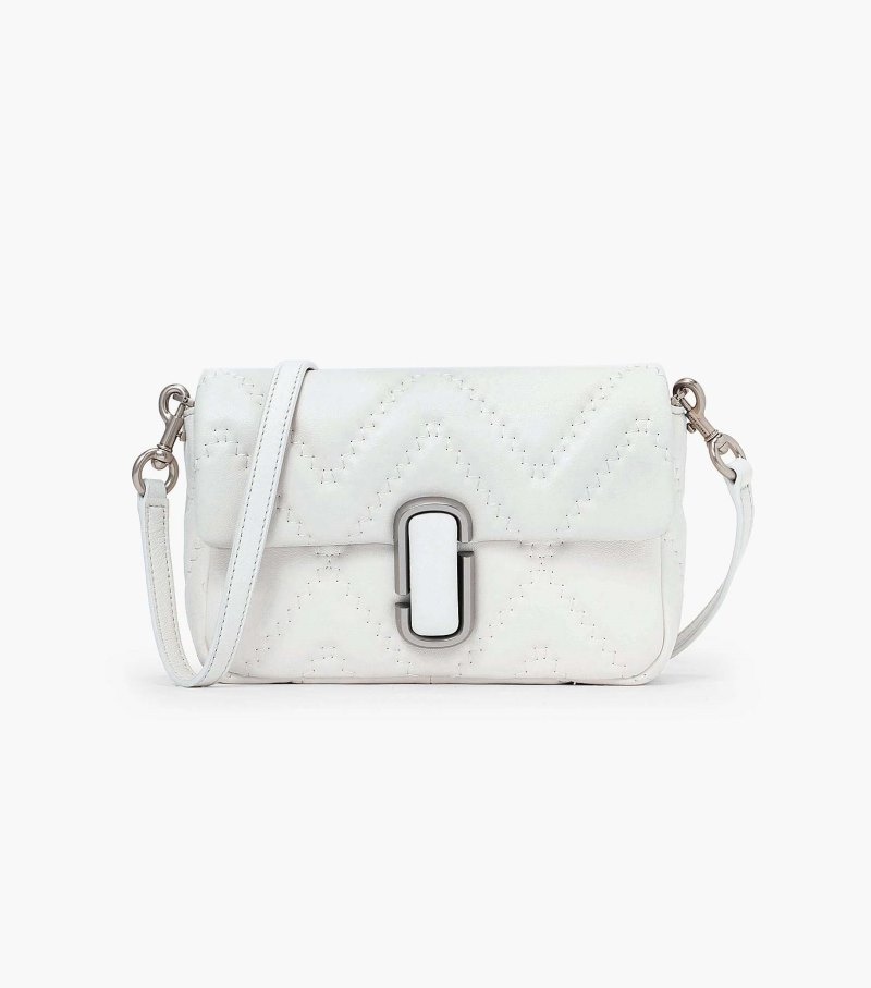 Bolsas De Ombro Marc Jacobs The Acolchoado Couro J Marc Shoulder Bag Feminino Branco | RG3-9616