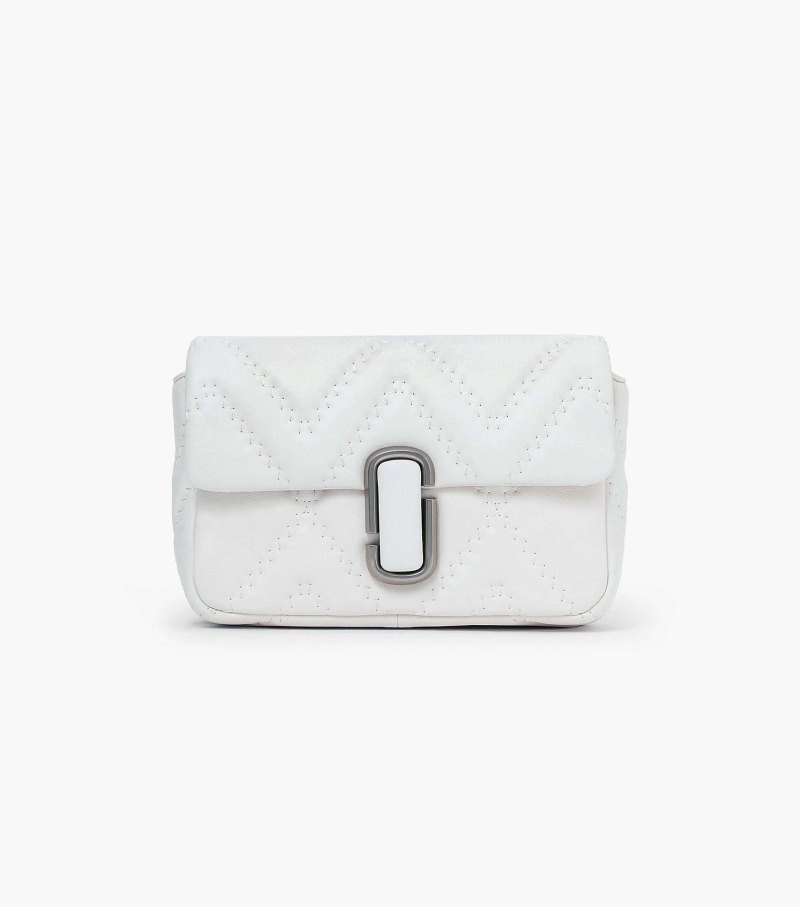 Bolsas De Ombro Marc Jacobs The Acolchoado Couro J Marc Shoulder Bag Feminino Branco | RG3-9616