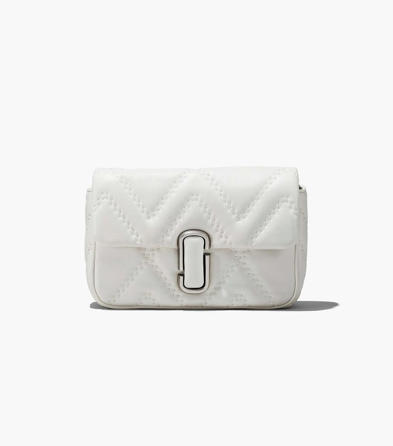 Bolsas De Ombro Marc Jacobs The Acolchoado Couro J Marc Shoulder Bag Feminino Branco | RG3-9616