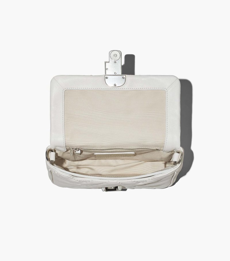 Bolsas De Ombro Marc Jacobs The Acolchoado Couro J Marc Shoulder Bag Feminino Branco | RG3-9616