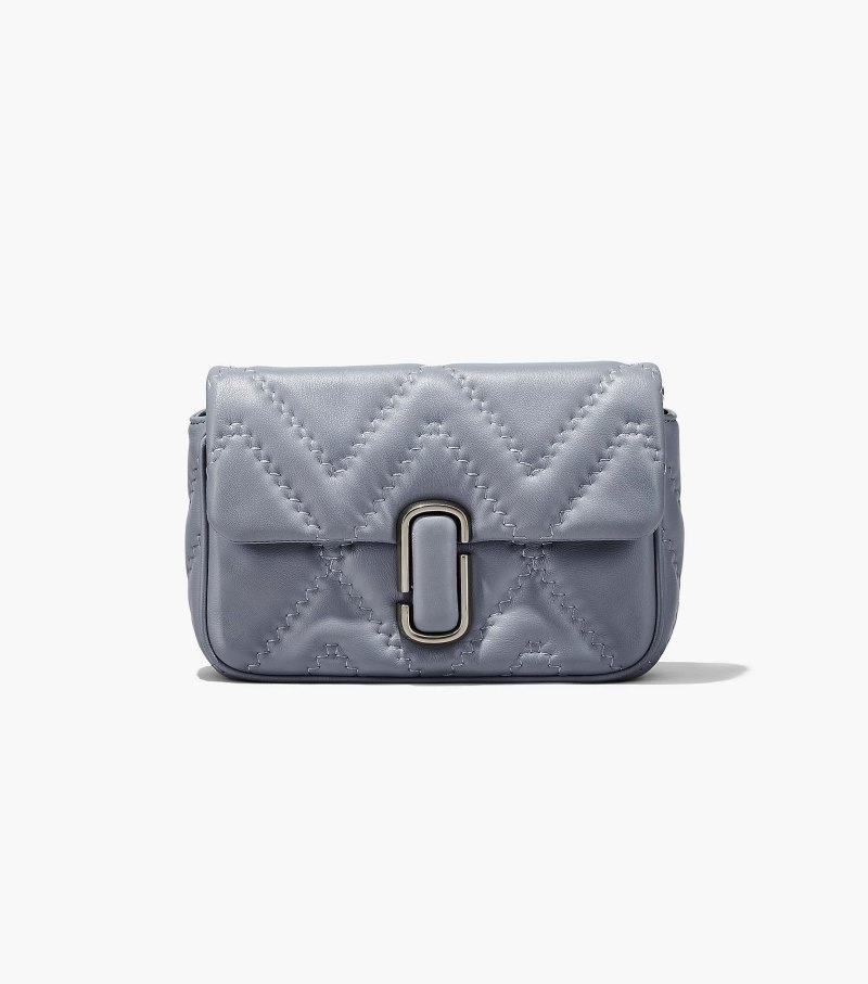 Bolsas De Ombro Marc Jacobs The Acolchoado Couro J Marc Shoulder Bag Feminino Cinzentas | FJ0-7686