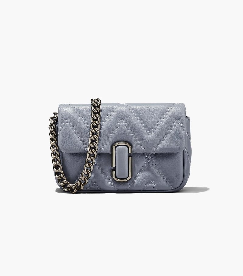 Bolsas De Ombro Marc Jacobs The Acolchoado Couro J Marc Shoulder Bag Feminino Cinzentas | FJ0-7686