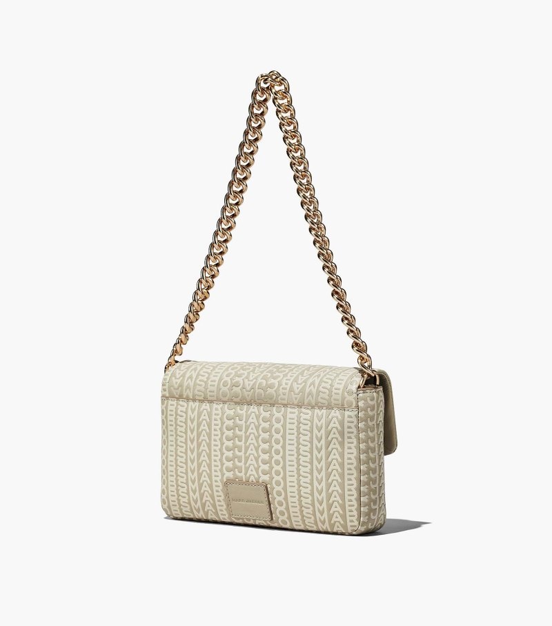 Bolsas De Ombro Marc Jacobs The Monogram Couro J Marc Shoulder Bag Feminino Caqui | FM1-5056