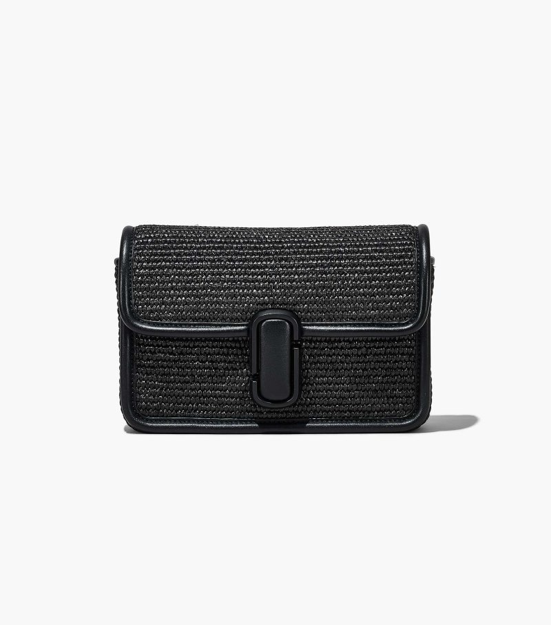 Bolsas De Ombro Marc Jacobs The Woven J Marc Shoulder Bag Feminino Pretas | DT0-3225