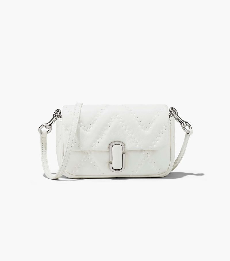 Bolsas Mini Marc Jacobs The Acolchoado Couro J Marc Mini Bag Feminino Branco | MA8-9977