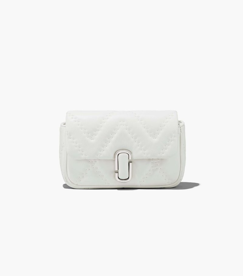 Bolsas Mini Marc Jacobs The Acolchoado Couro J Marc Mini Bag Feminino Branco | MA8-9977