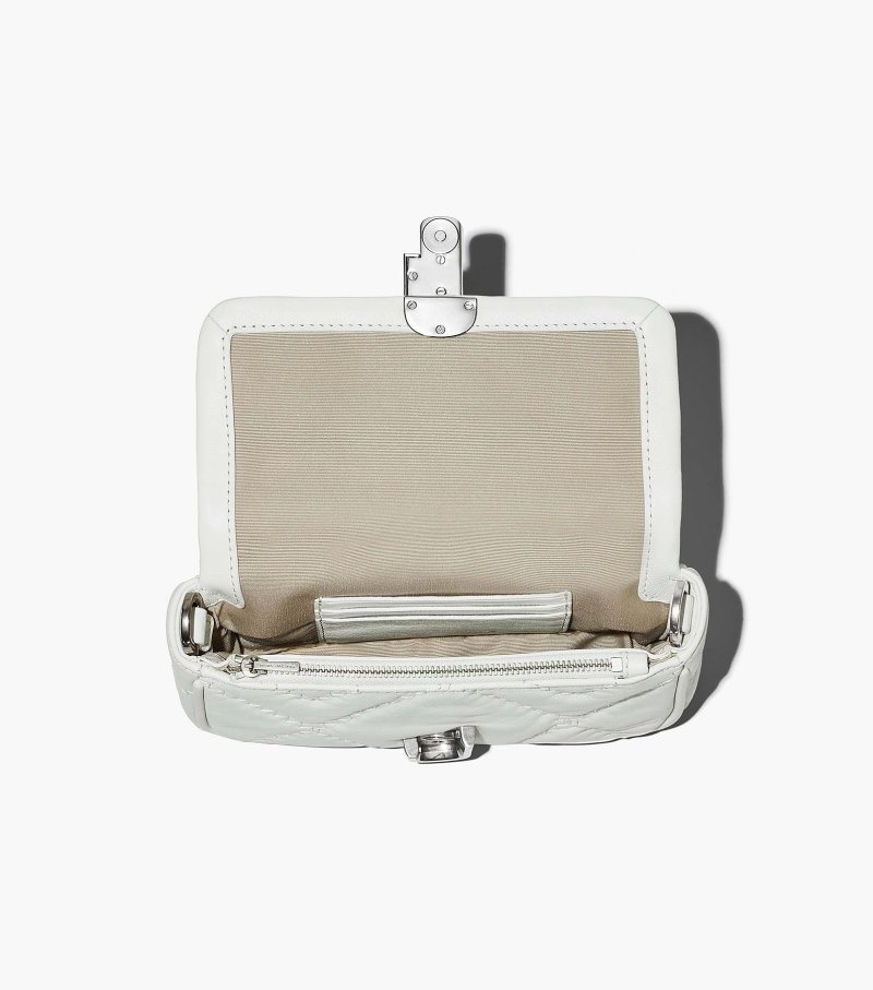 Bolsas Mini Marc Jacobs The Acolchoado Couro J Marc Mini Bag Feminino Branco | MA8-9977