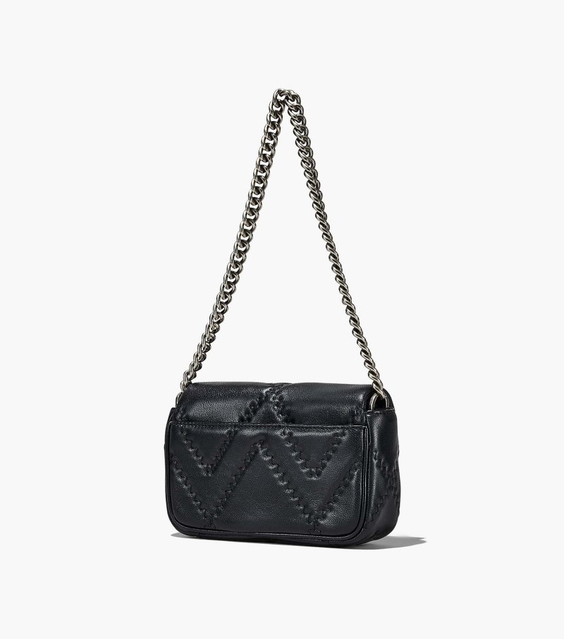 Bolsas Mini Marc Jacobs The Acolchoado Couro J Marc Mini Bag Feminino Pretas | GD2-0658