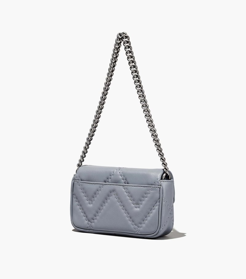 Bolsas Mini Marc Jacobs The Acolchoado Couro J Marc Mini Bag Feminino Cinzentas | KB5-4471