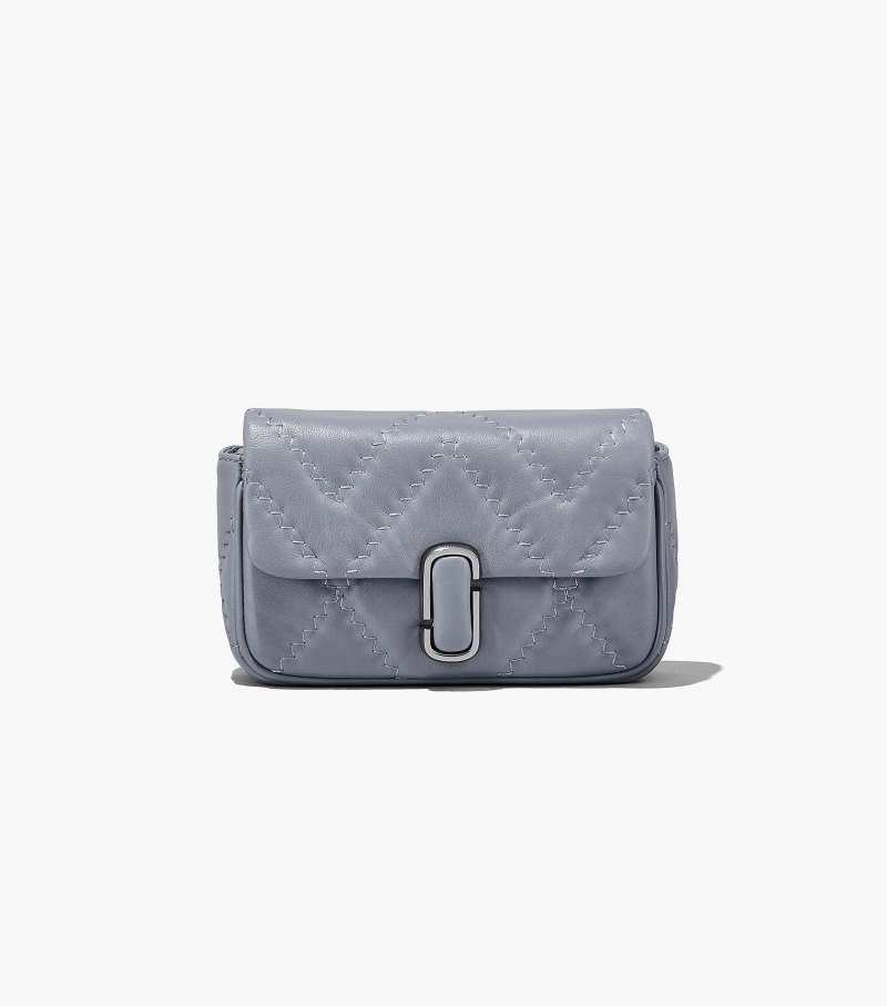 Bolsas Mini Marc Jacobs The Acolchoado Couro J Marc Mini Bag Feminino Cinzentas | KB5-4471