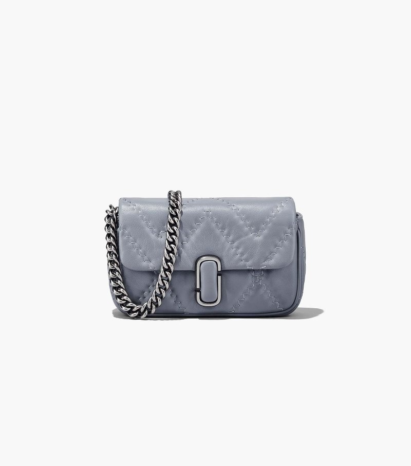 Bolsas Mini Marc Jacobs The Acolchoado Couro J Marc Mini Bag Feminino Cinzentas | KB5-4471