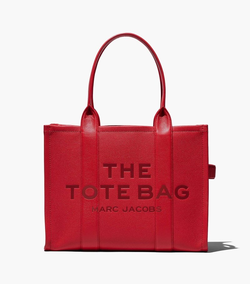 Bolsas Tote Marc Jacobs The Couro Large Tote Bag Feminino Vermelhas | ZH4-0455