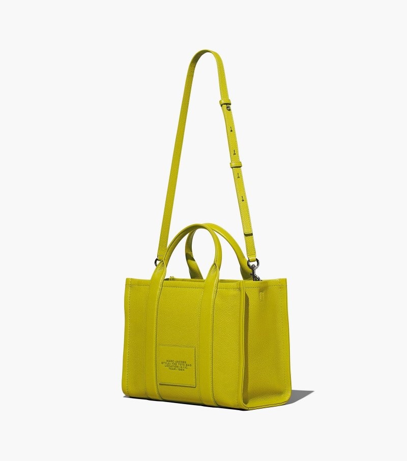 Bolsas Tote Marc Jacobs The Couro Medium Tote Bag Feminino Verdes Amarelas | PH9-1574