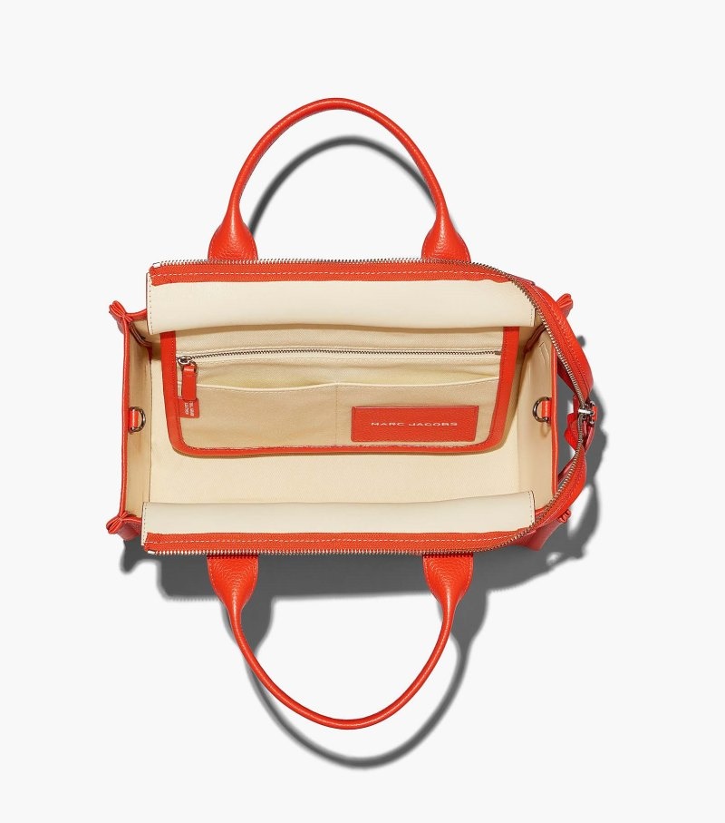 Bolsas Tote Marc Jacobs The Couro Medium Tote Bag Feminino Laranja | QM6-6635