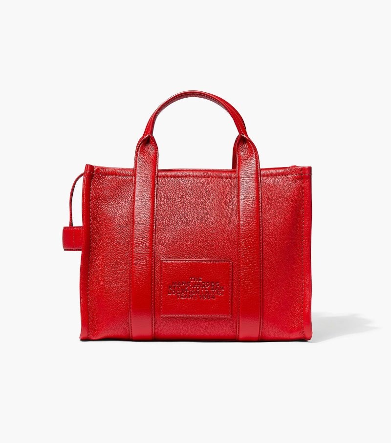 Bolsas Tote Marc Jacobs The Couro Medium Tote Bag Feminino Vermelhas | HB3-5313