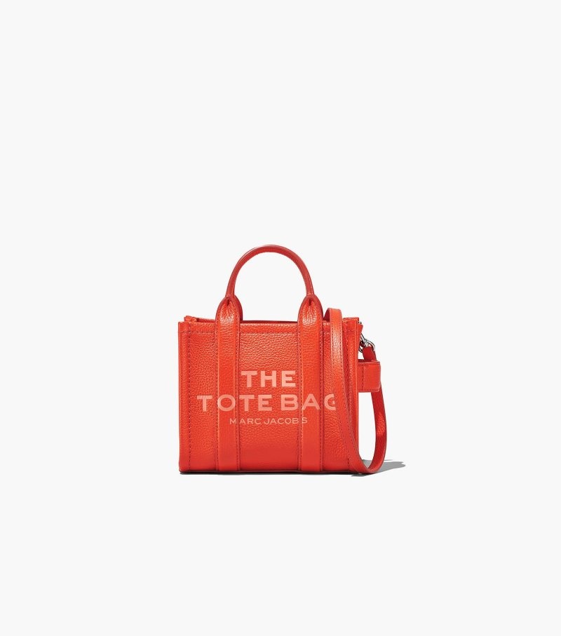 Bolsas Tote Marc Jacobs The Couro Micro Tote Bag Feminino Laranja | CN8-8053