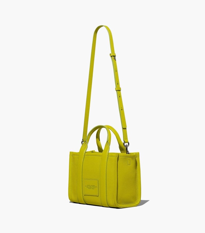 Bolsas Tote Marc Jacobs The Couro Mini Tote Bag Feminino Verdes Amarelas | JS8-7257