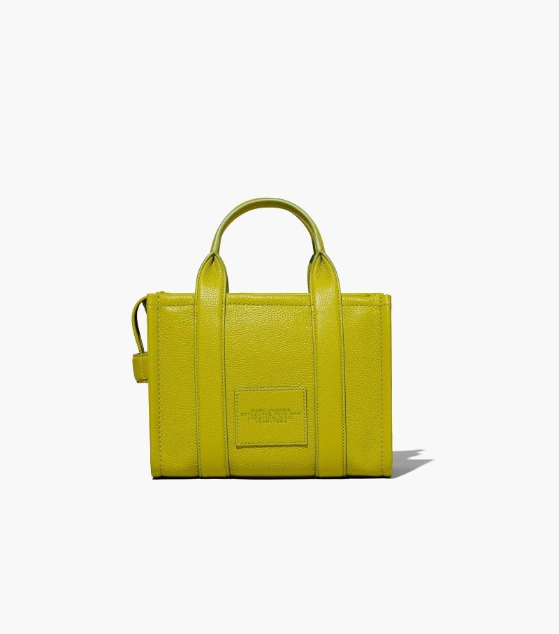 Bolsas Tote Marc Jacobs The Couro Mini Tote Bag Feminino Verdes Amarelas | JS8-7257