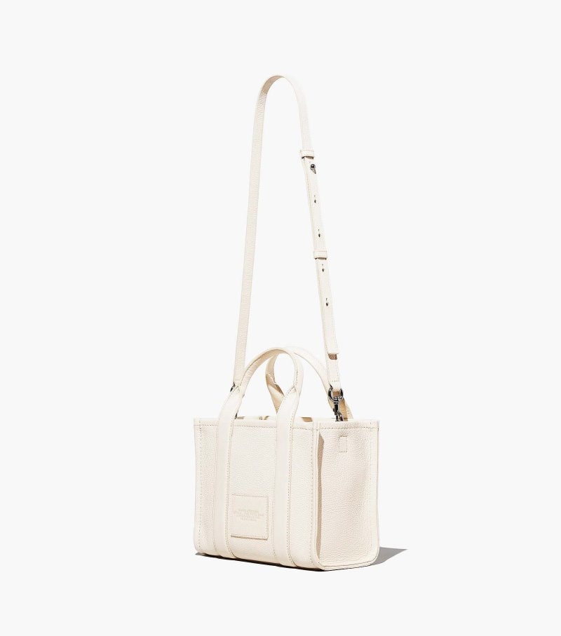 Bolsas Tote Marc Jacobs The Couro Mini Tote Bag Feminino Branco Prateadas | YY7-3540