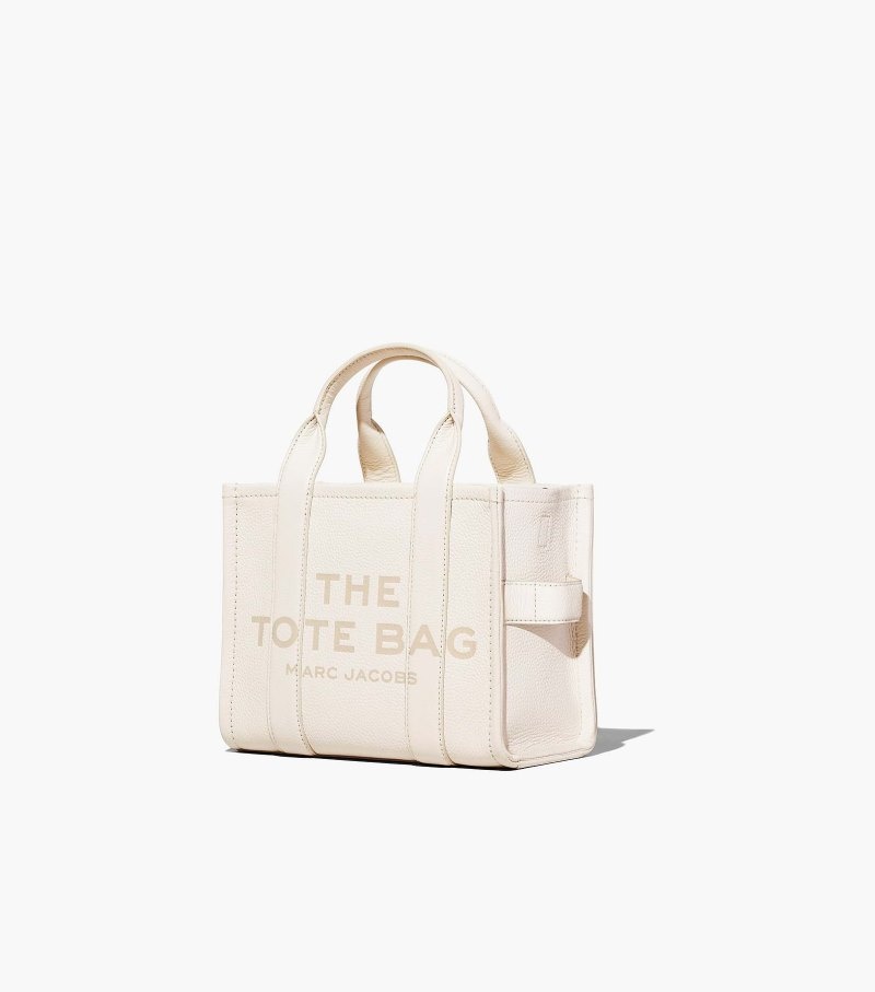 Bolsas Tote Marc Jacobs The Couro Mini Tote Bag Feminino Branco Prateadas | YY7-3540