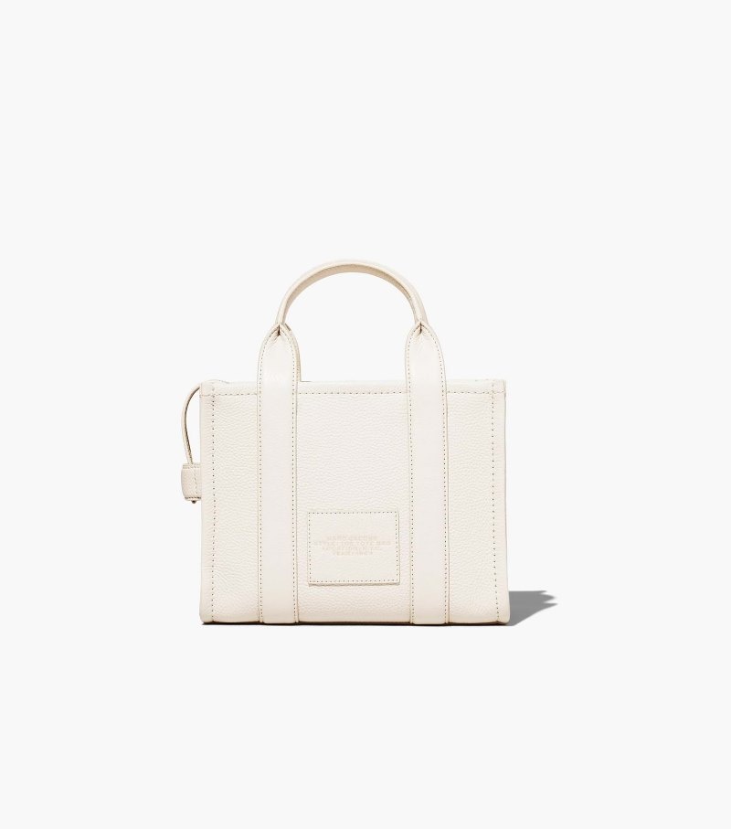 Bolsas Tote Marc Jacobs The Couro Mini Tote Bag Feminino Branco Prateadas | YY7-3540