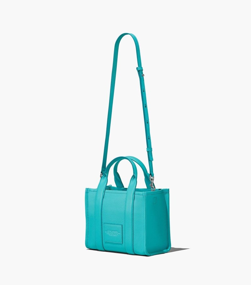 Bolsas Tote Marc Jacobs The Couro Mini Tote Bag Feminino Turquesa | JU2-3753