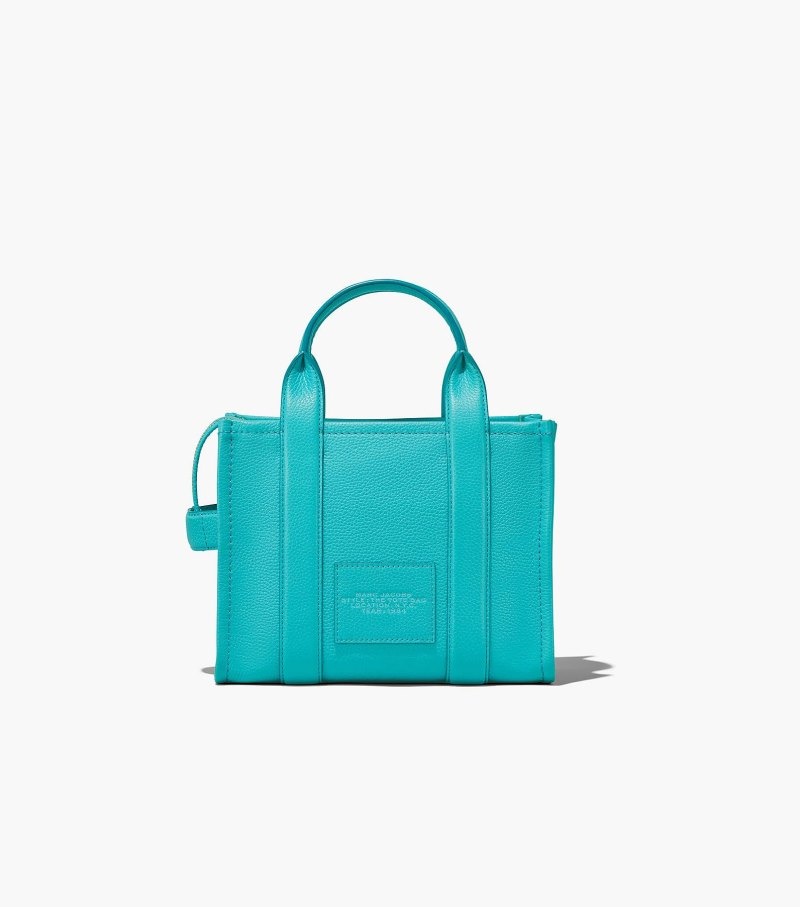 Bolsas Tote Marc Jacobs The Couro Mini Tote Bag Feminino Turquesa | JU2-3753