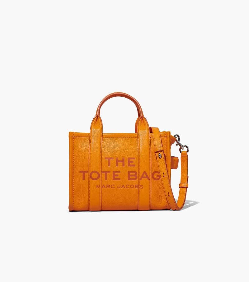 Bolsas Tote Marc Jacobs The Couro Mini Tote Bag Feminino Laranja | HU8-2121