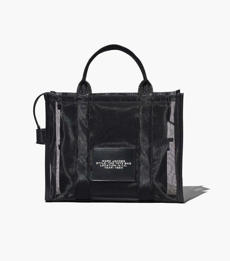 Bolsas Tote Marc Jacobs The Mesh Medium Tote Bag Feminino Pretas | KM0-8625