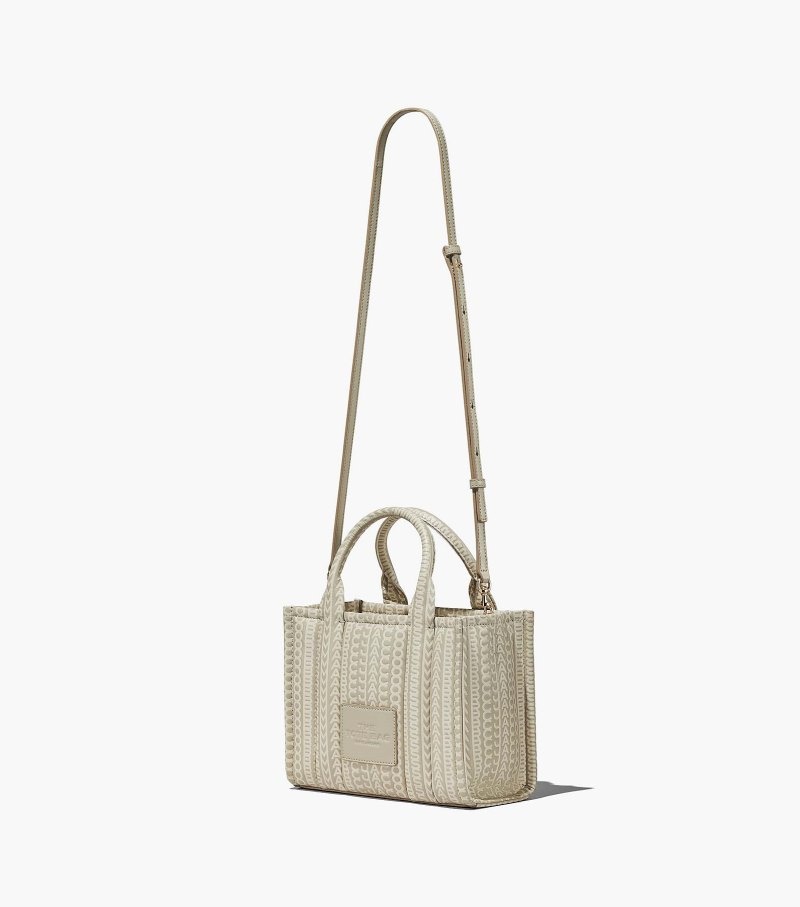 Bolsas Tote Marc Jacobs The Monogram Couro Mini Tote Feminino Caqui | VP1-6182