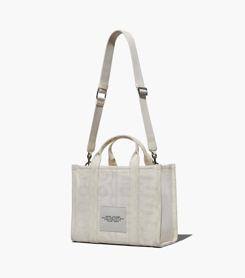 Bolsas Tote Marc Jacobs The Outline Monogram Medium Tote Bag Feminino Branco | VK0-5440