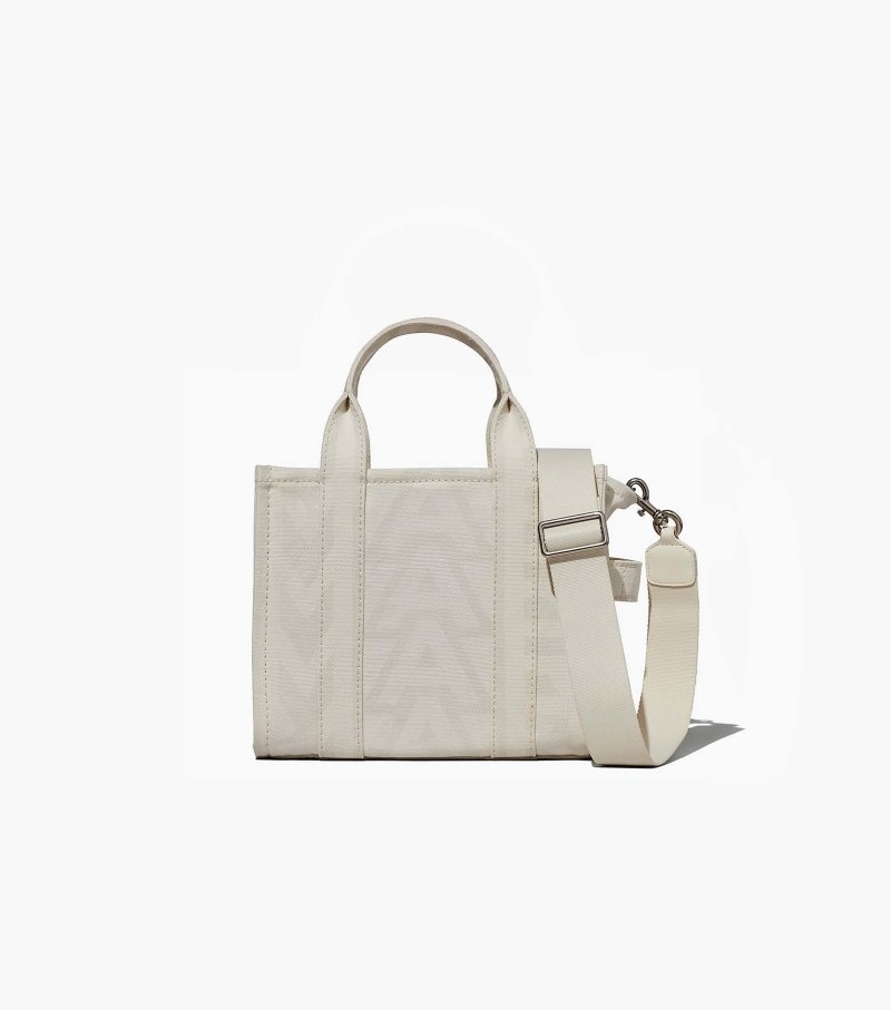 Bolsas Tote Marc Jacobs The Outline Monogram Mini Tote Bag Feminino Branco | MZ6-1701