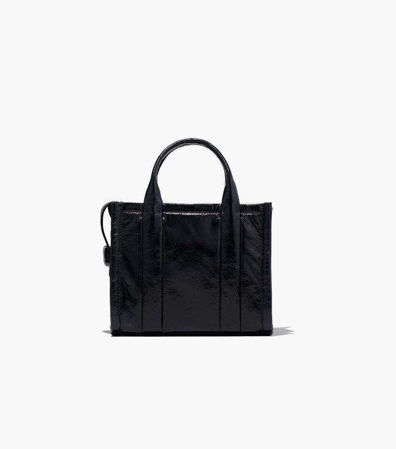 Bolsas Tote Marc Jacobs The Shiny Crinkle Mini Tote Feminino Pretas | RP2-1497