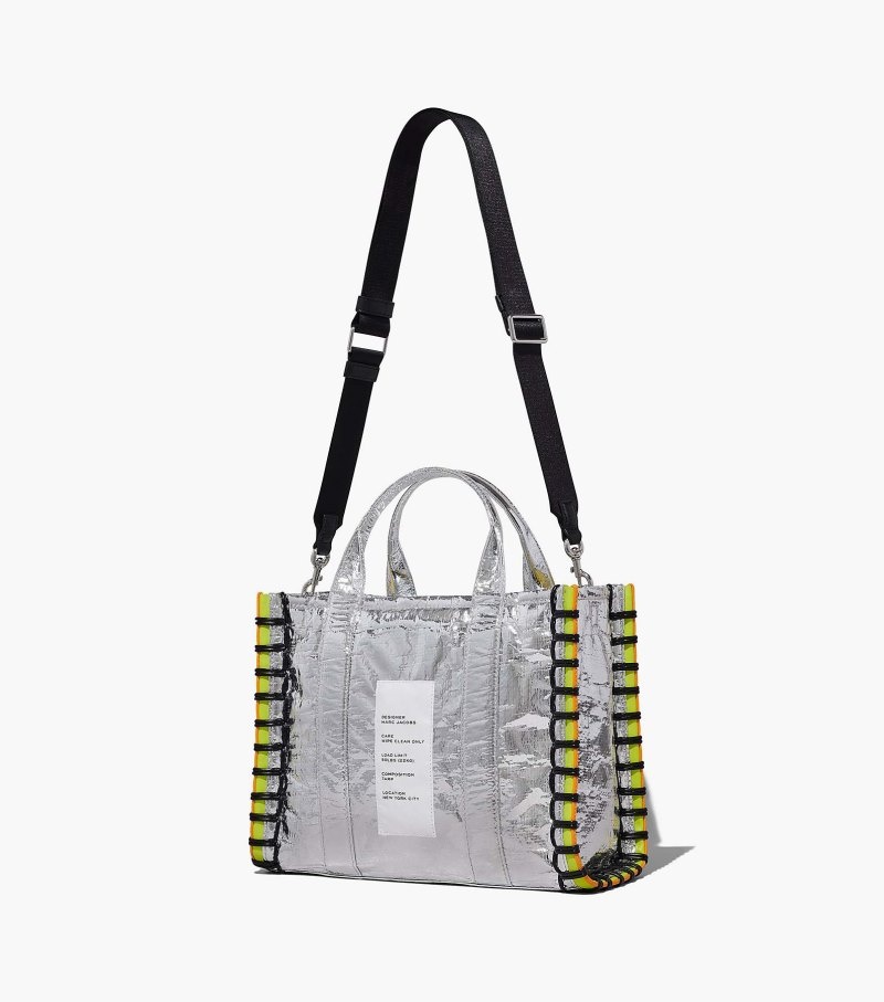 Bolsas Tote Marc Jacobs The Tarp Medium Tote Feminino Prateadas | QD8-2867