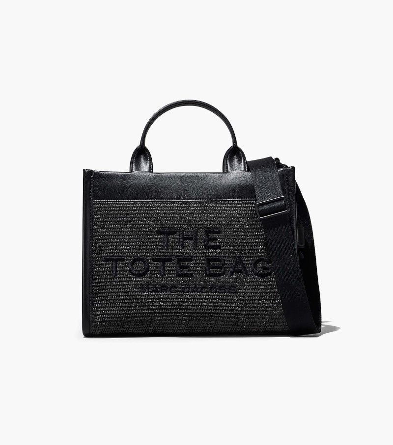 Bolsas Tote Marc Jacobs The Woven DTM Medium Tote Bag Feminino Pretas | AL6-2717