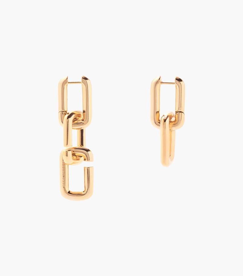 Brincos Marc Jacobs The J Marc Chain Link Earrings Feminino Douradas | YG6-2202