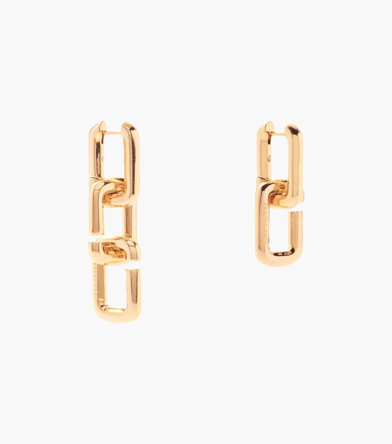 Brincos Marc Jacobs The J Marc Chain Link Earrings Feminino Douradas | YG6-2202