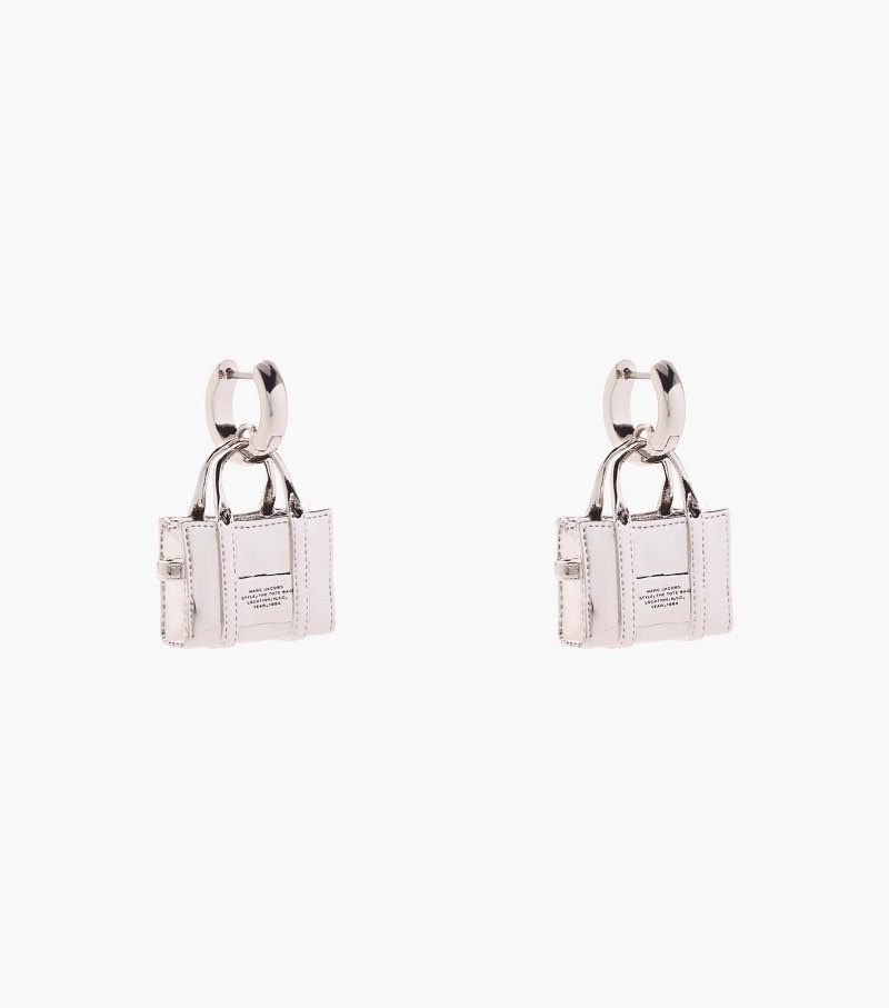 Brincos Marc Jacobs The Tote Bag Charm Earrings Feminino Luz Prateadas | HN0-8770