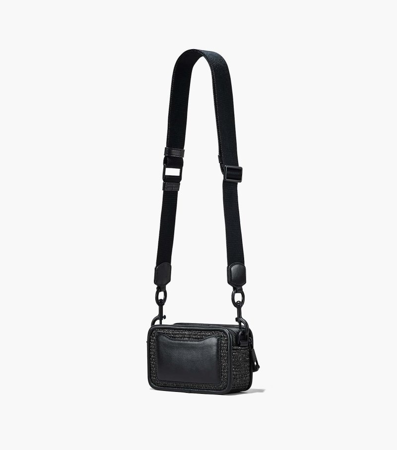 Camera Bolsas Marc Jacobs The Woven DTM Snapshot Feminino Pretas | KS1-1217