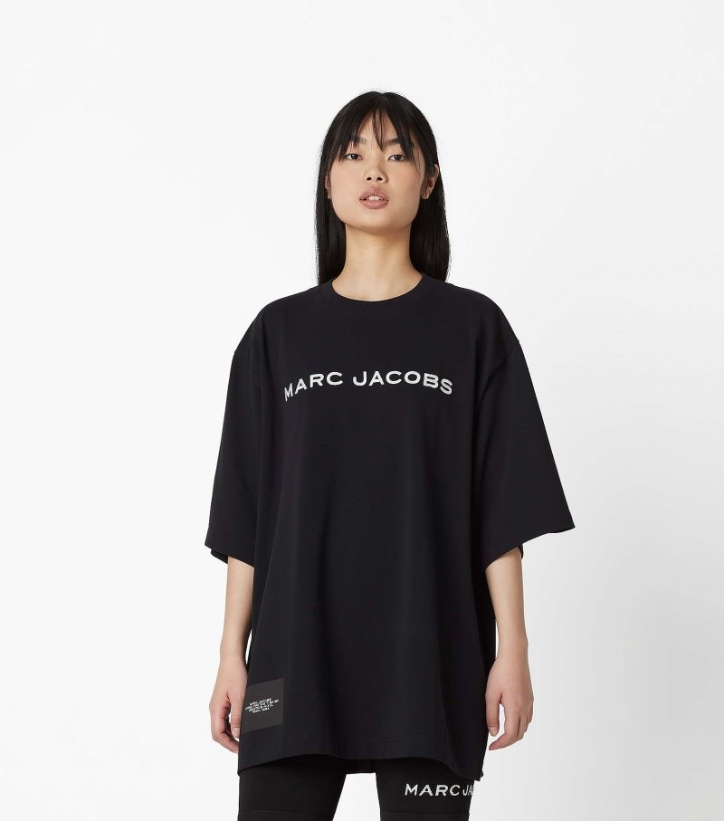 Camiseta Marc Jacobs The Big T-Shirt Feminino Pretas | RK5-9221