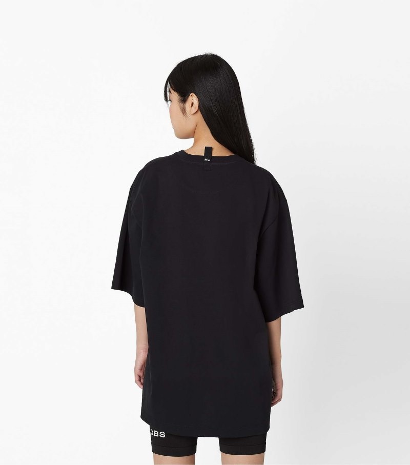 Camiseta Marc Jacobs The Big T-Shirt Feminino Pretas | RK5-9221