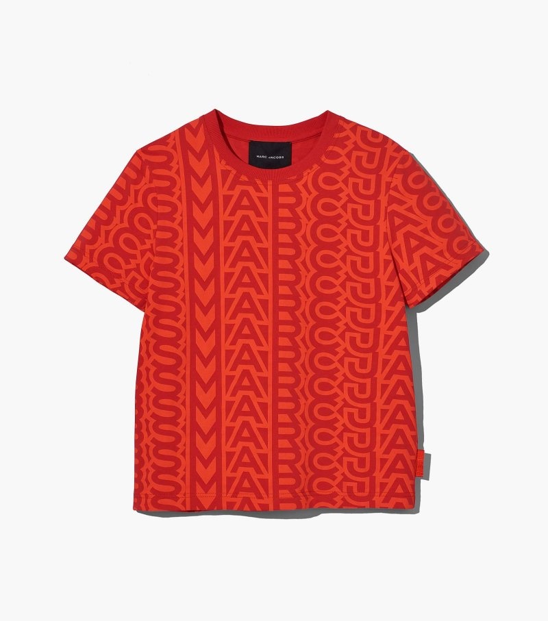 Camiseta Marc Jacobs The Monogram Baby Tee Feminino Laranja Vermelhas | FM0-4519