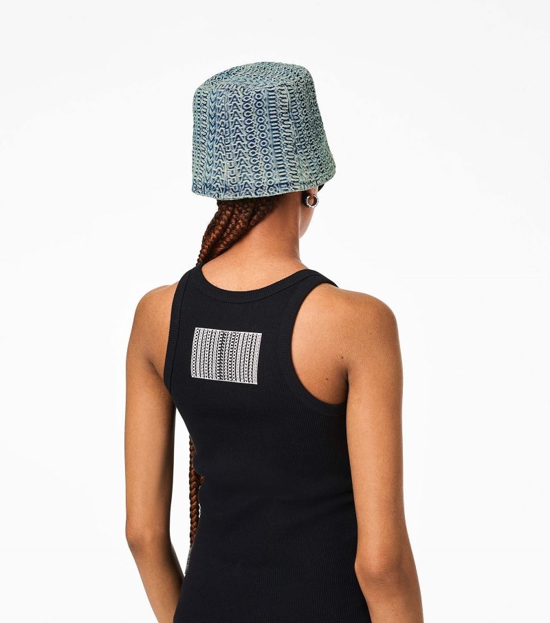 Camisetas Regata Marc Jacobs The Icon Rib Tank Feminino Pretas | DW6-1419