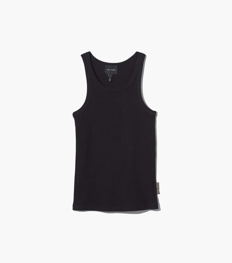 Camisetas Regata Marc Jacobs The Icon Rib Tank Feminino Pretas | DW6-1419