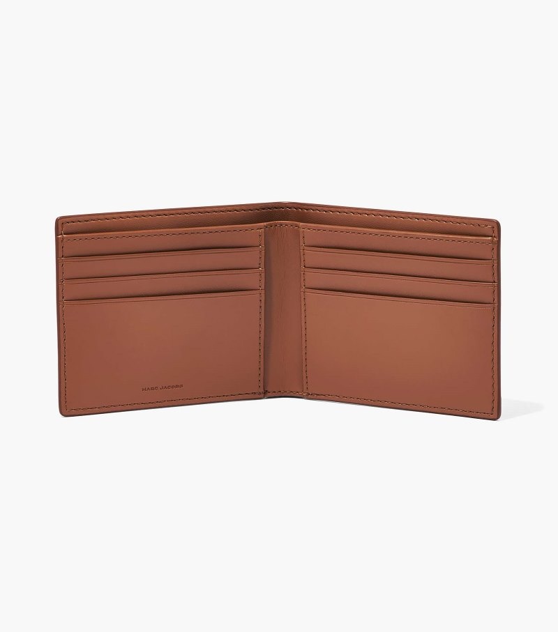 Carteiras Marc Jacobs The Couro Billfold Wallet Feminino Chocolate | LA9-8743