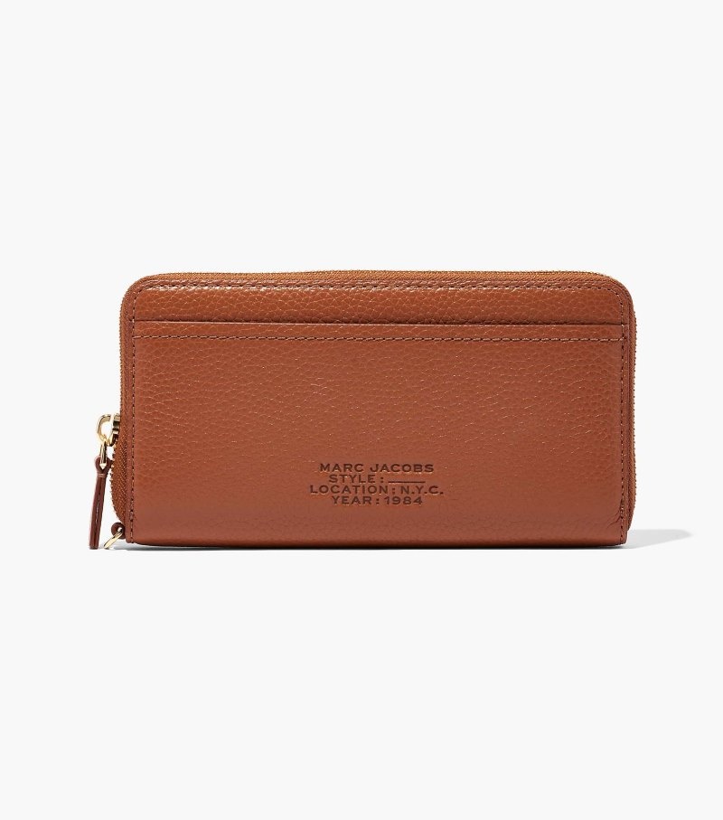 Carteiras Marc Jacobs The Couro Continental Wallet Feminino Chocolate | ES2-3429