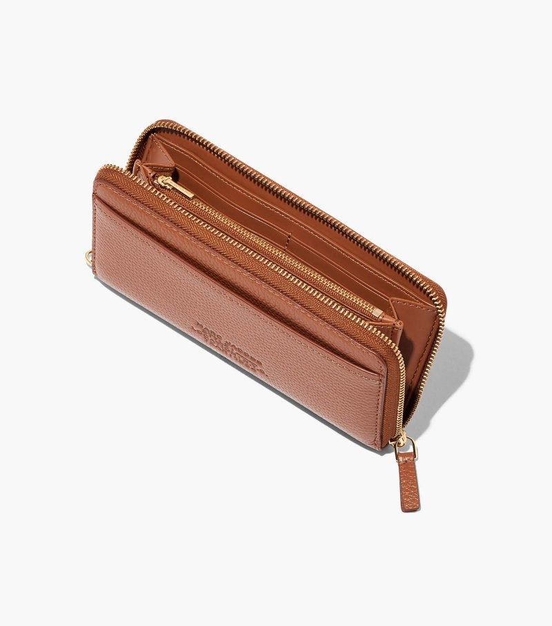 Carteiras Marc Jacobs The Couro Continental Wallet Feminino Chocolate | ES2-3429