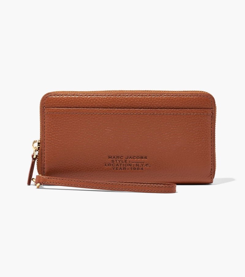 Carteiras Marc Jacobs The Couro Continental Wallet Feminino Chocolate | ES2-3429