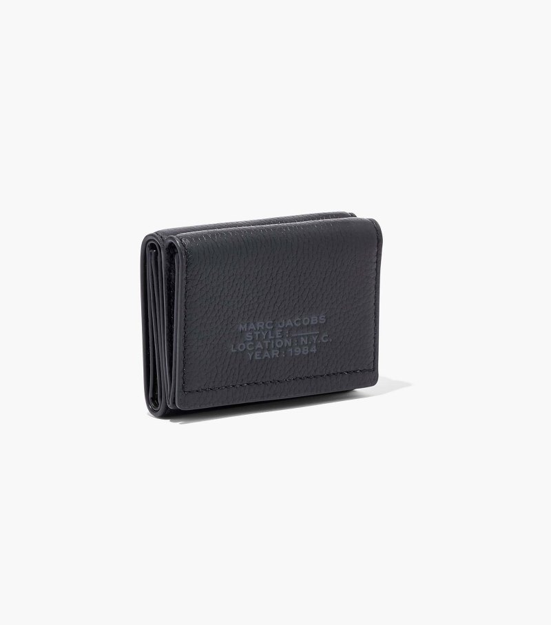 Carteiras Marc Jacobs The Couro Medium Trifold Wallet Feminino Pretas | QR3-2547