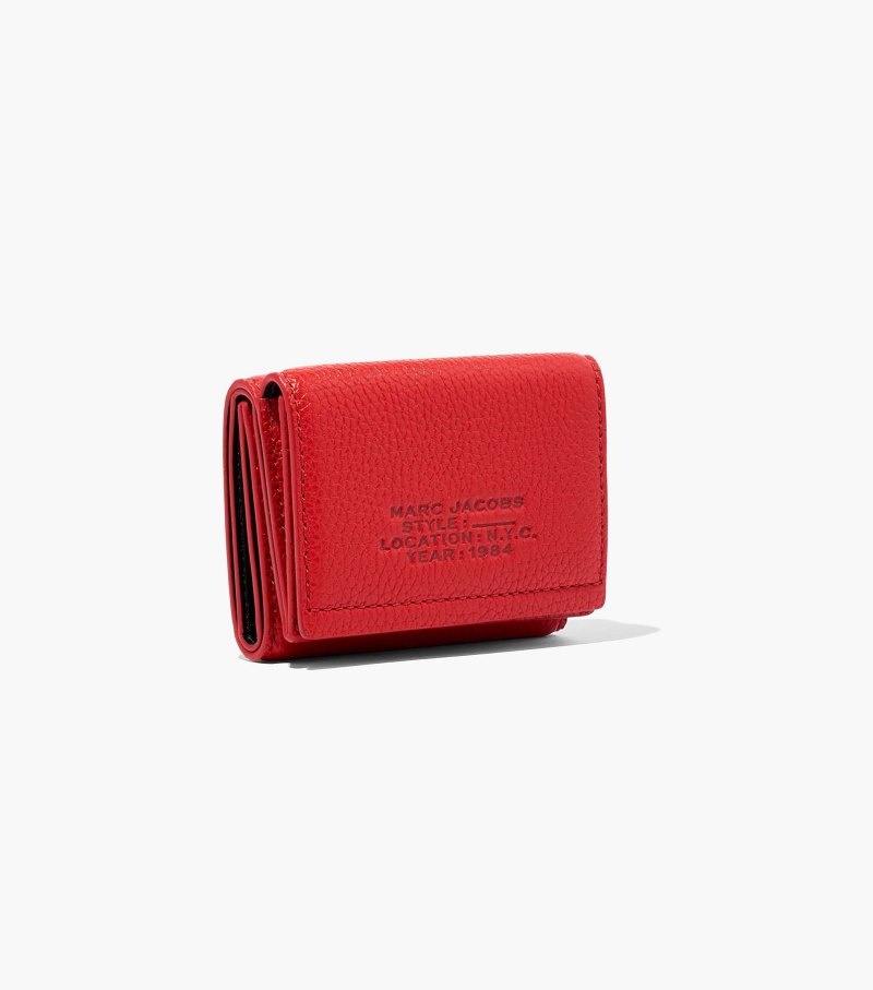 Carteiras Marc Jacobs The Couro Medium Trifold Wallet Feminino Vermelhas | ML6-2143